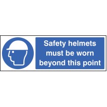 Safety Helmets Must be Worn Beyond this Point