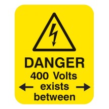 Danger - 400 Volts <-Exists Between->