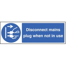 Disconnect Mains Plug When Not in Use
