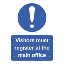 Visitors Must Register At the Main Office