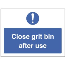 Close Grit Bin after Use
