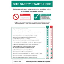Site Safety Induction Board with Logo 600 x 900 - 5mm Foam