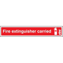 Fire Extinguisher Carried - Window Sticker