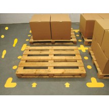 Yellow Floor Signal Markers (T) - 200 x 300mm (Pack of 10) - Yellow