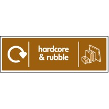 WRAP Recycling Sign - Hardcore & Rubble