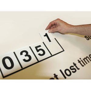 Zero in On Safety AccIdent Board with 2 Sets of Numbers with Logo
